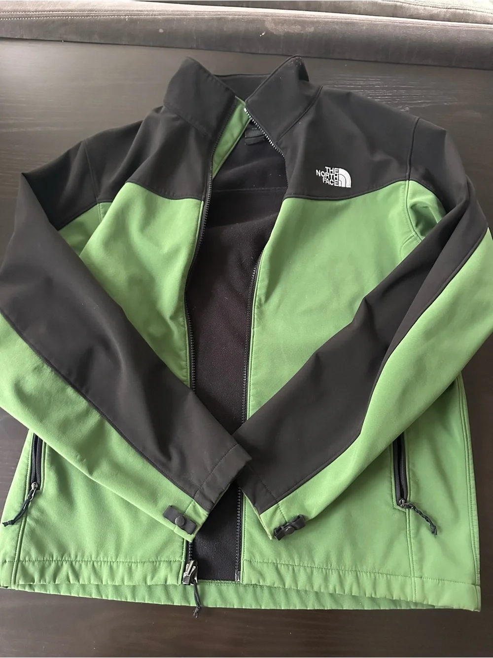 The North Face Green and Black Men’s Softshell Jacket